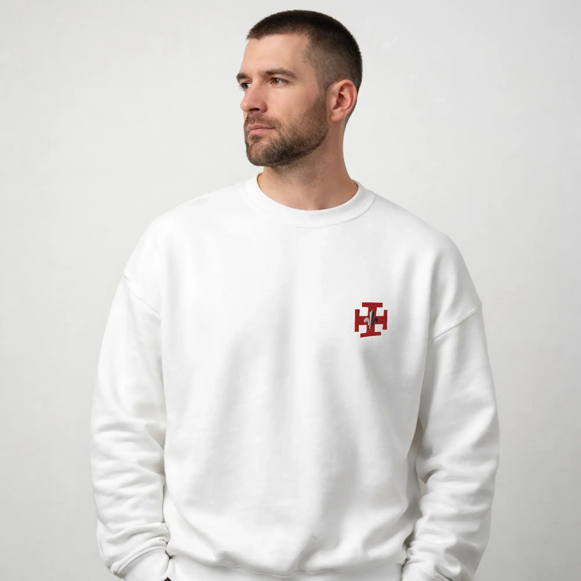Sweat poches latérales coeurs adhésifs femme - Bleu Marine en coton 3S. x Le Ves