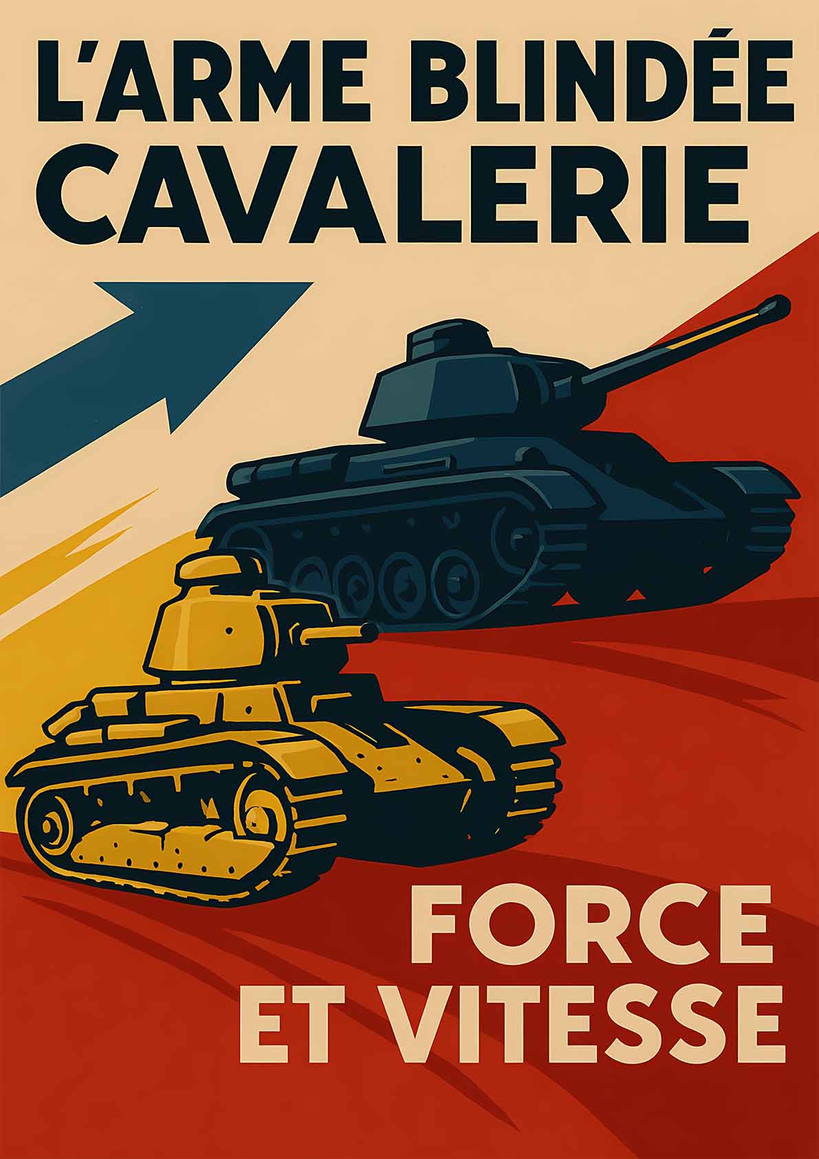 Affiche - Cavalerie 21 × 30 cm