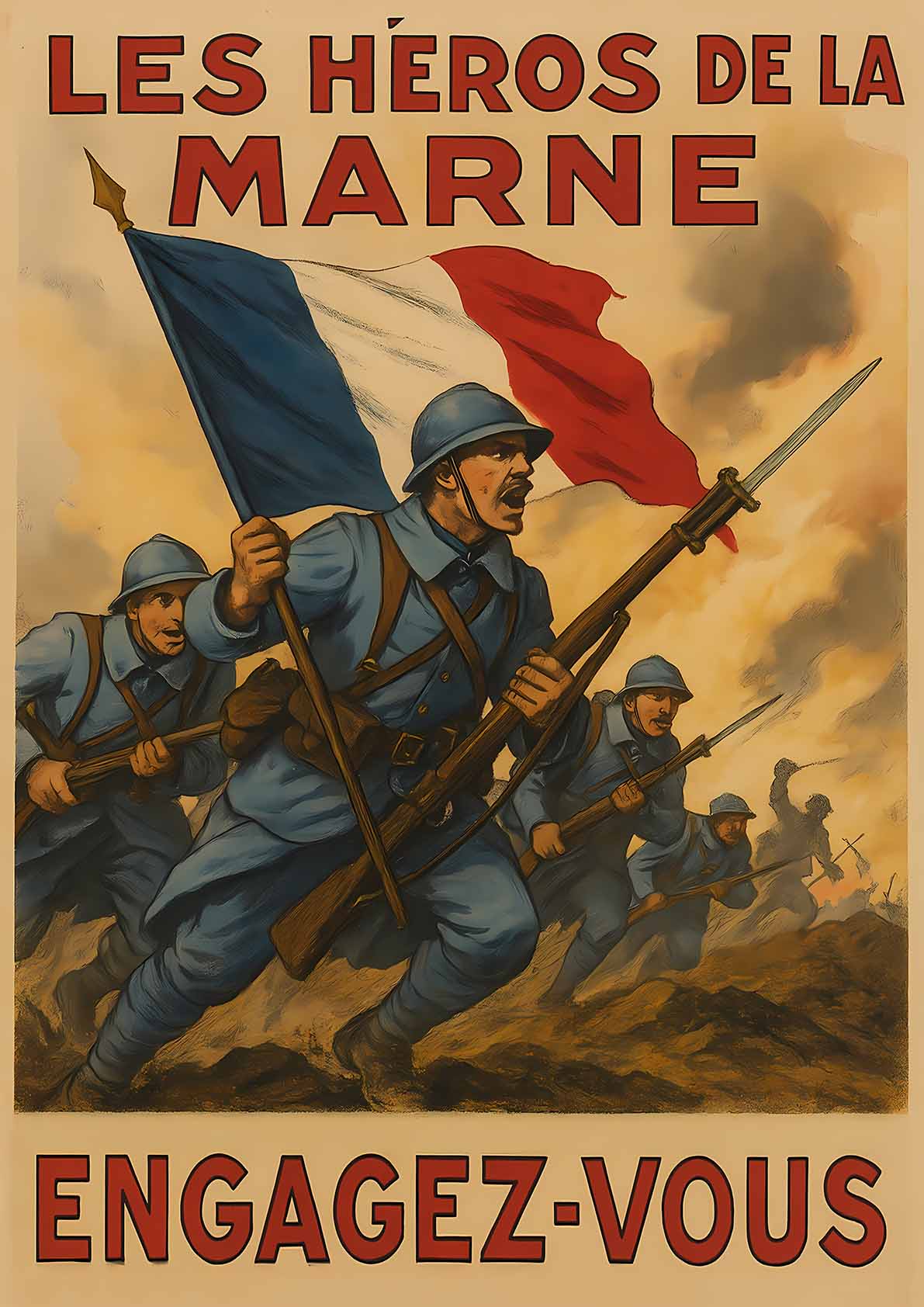Affiche - Héros de la Marne 21 × 30 cm