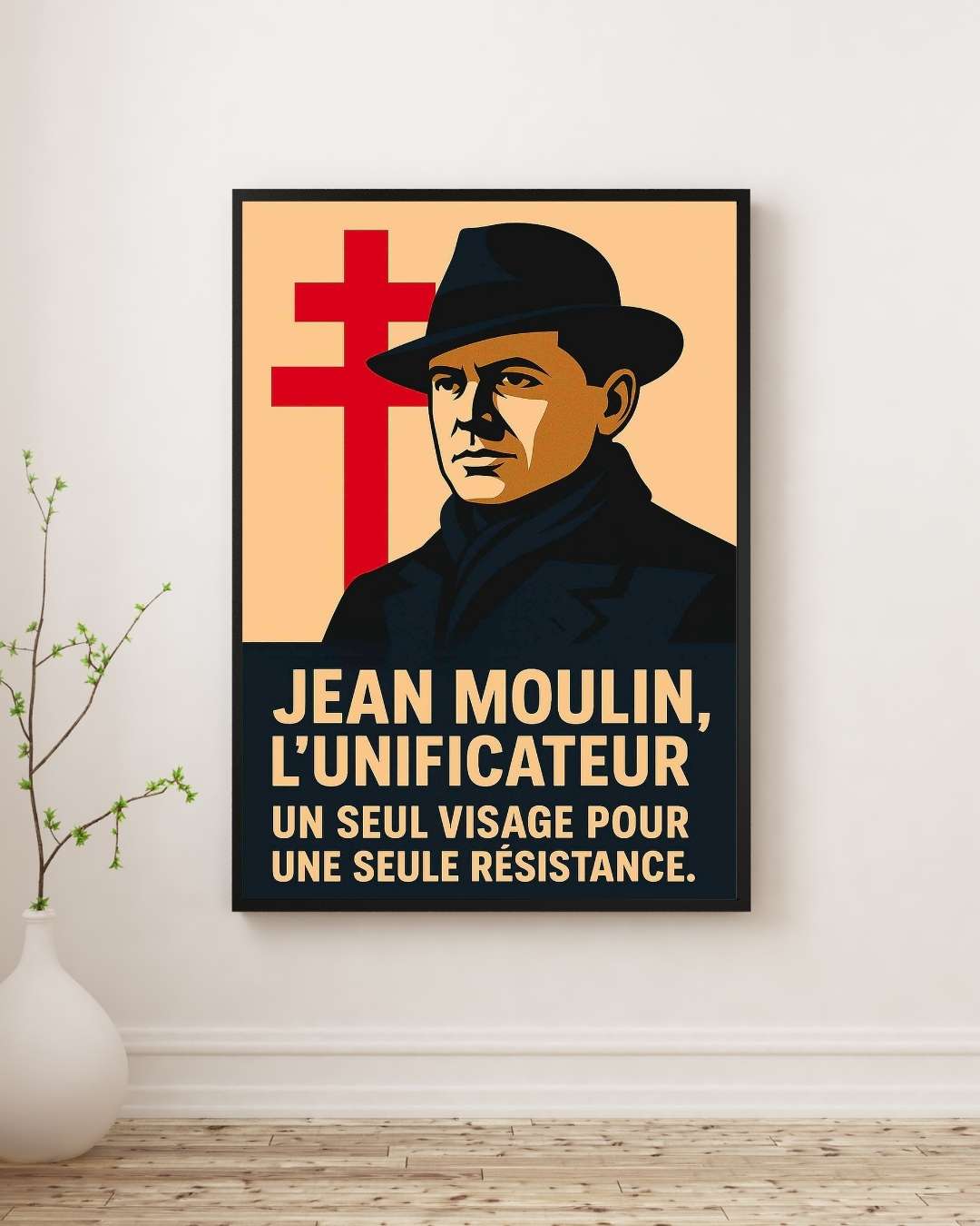 Affiche - Jean Moulin, Héros de la Résistance