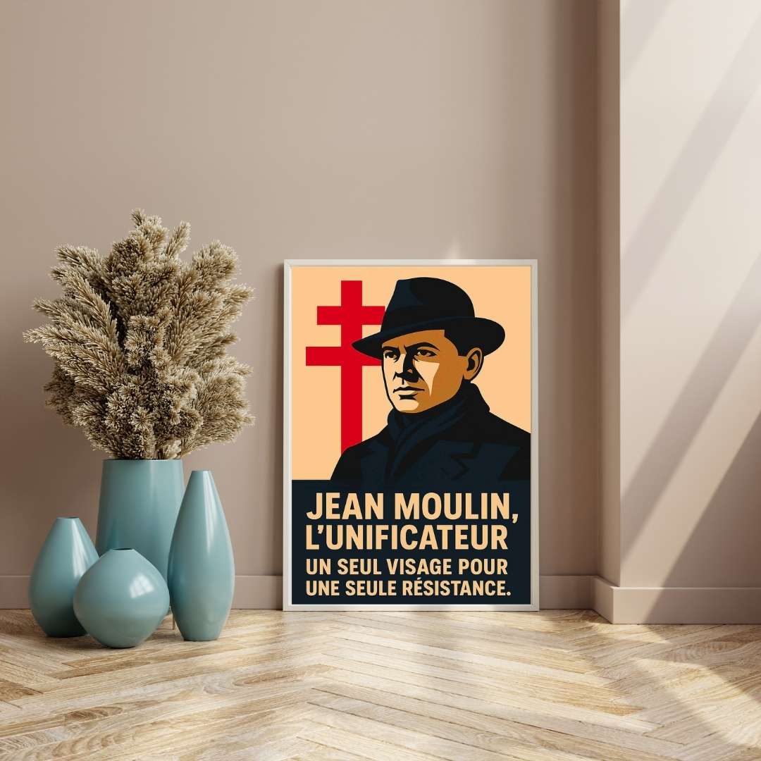 Affiche - Jean Moulin, Héros de la Résistance