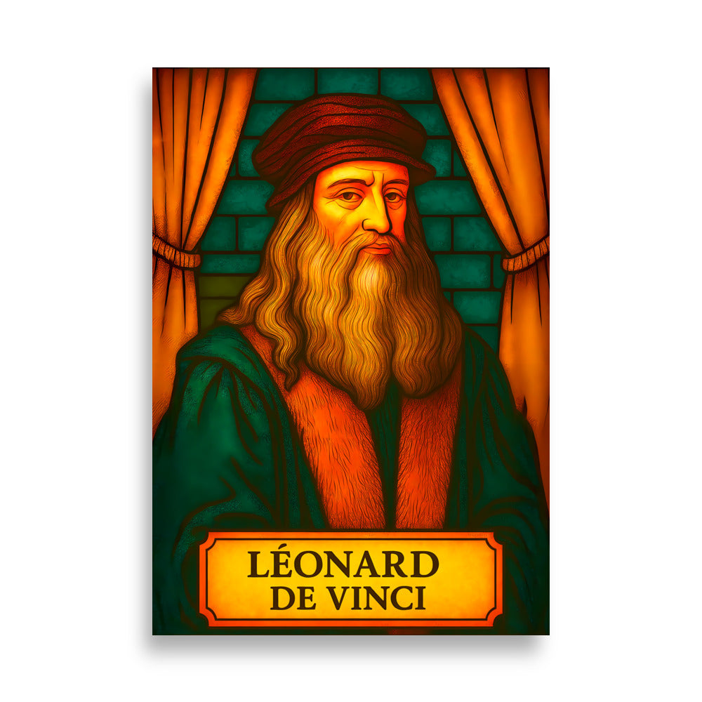 Affiche - Léonard de Vinci 70 × 100 cm