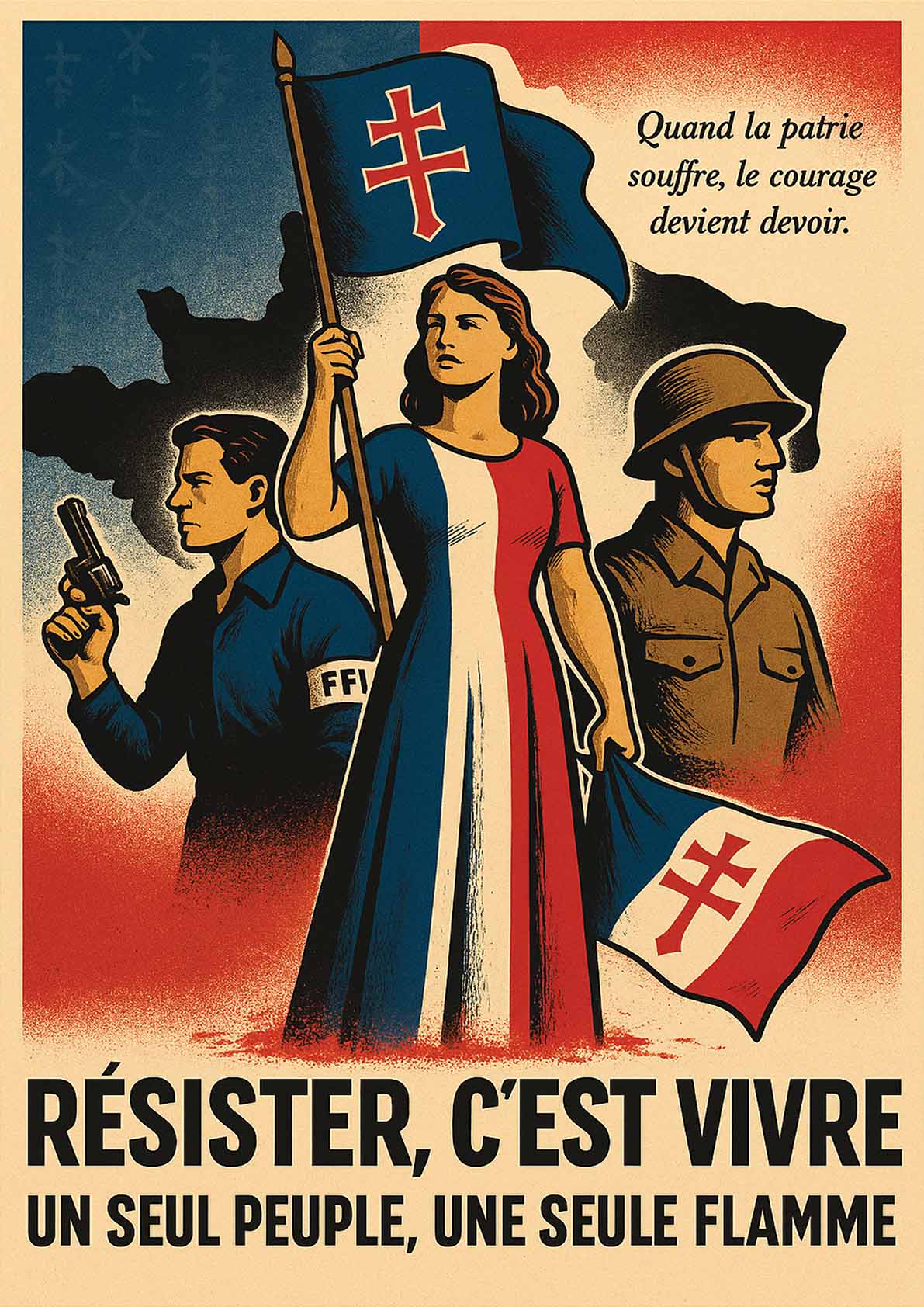 Affiche - Peuple Français 21 × 30 cm