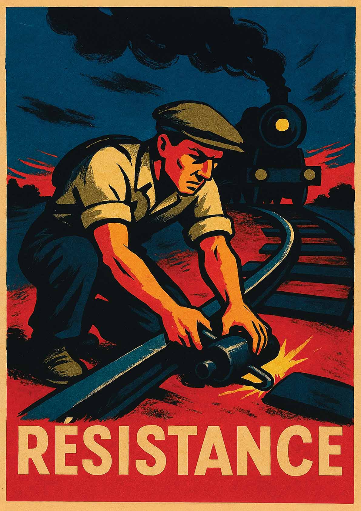 Affiche - Résistants Cheminots 21 × 30 cm