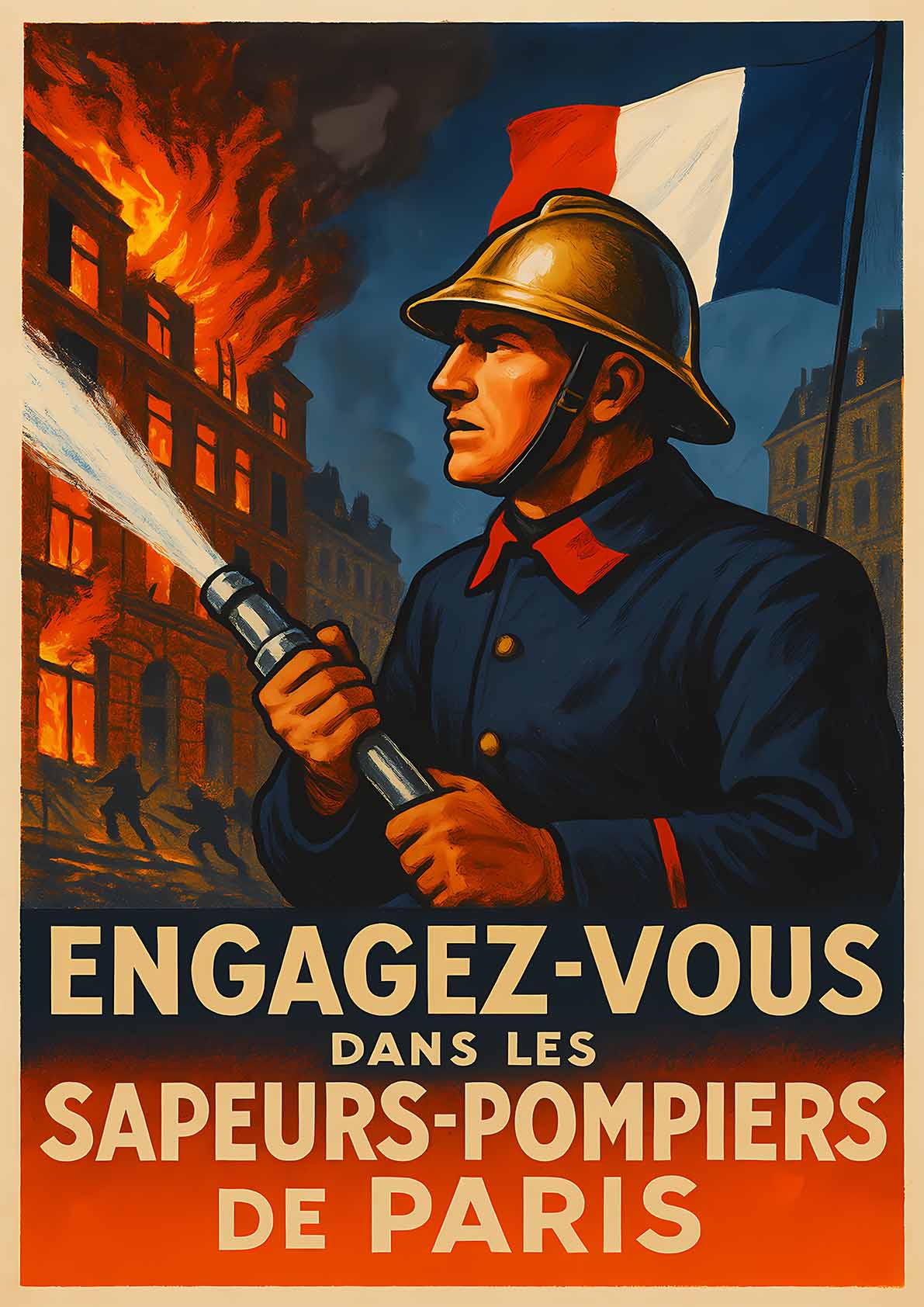 Affiche - Sapeurs-Pompiers de Paris 21 × 30 cm