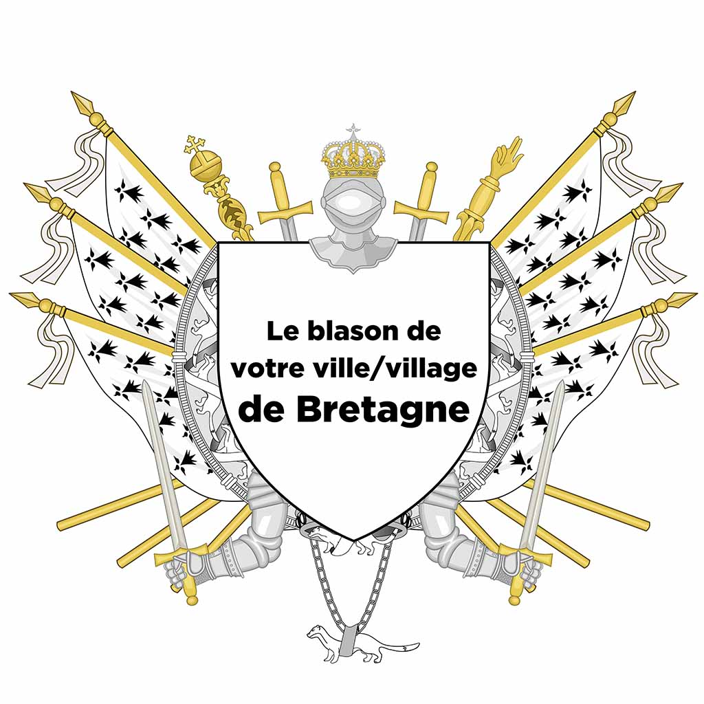 Blason personnalisé de votre ville ou village sur nos drapeaux