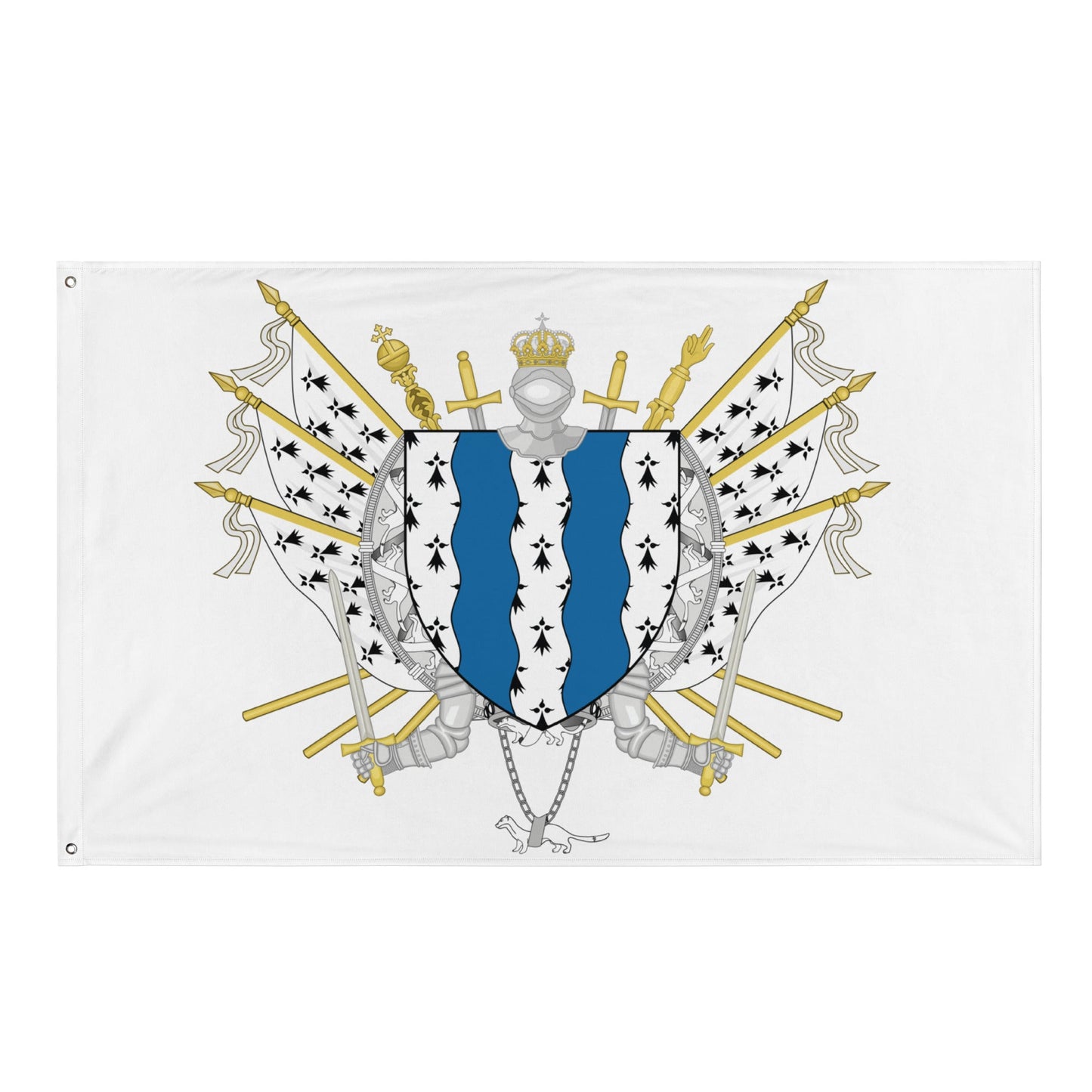 Drapeau - Blason de l'Ille-et-Vilaine (35)
