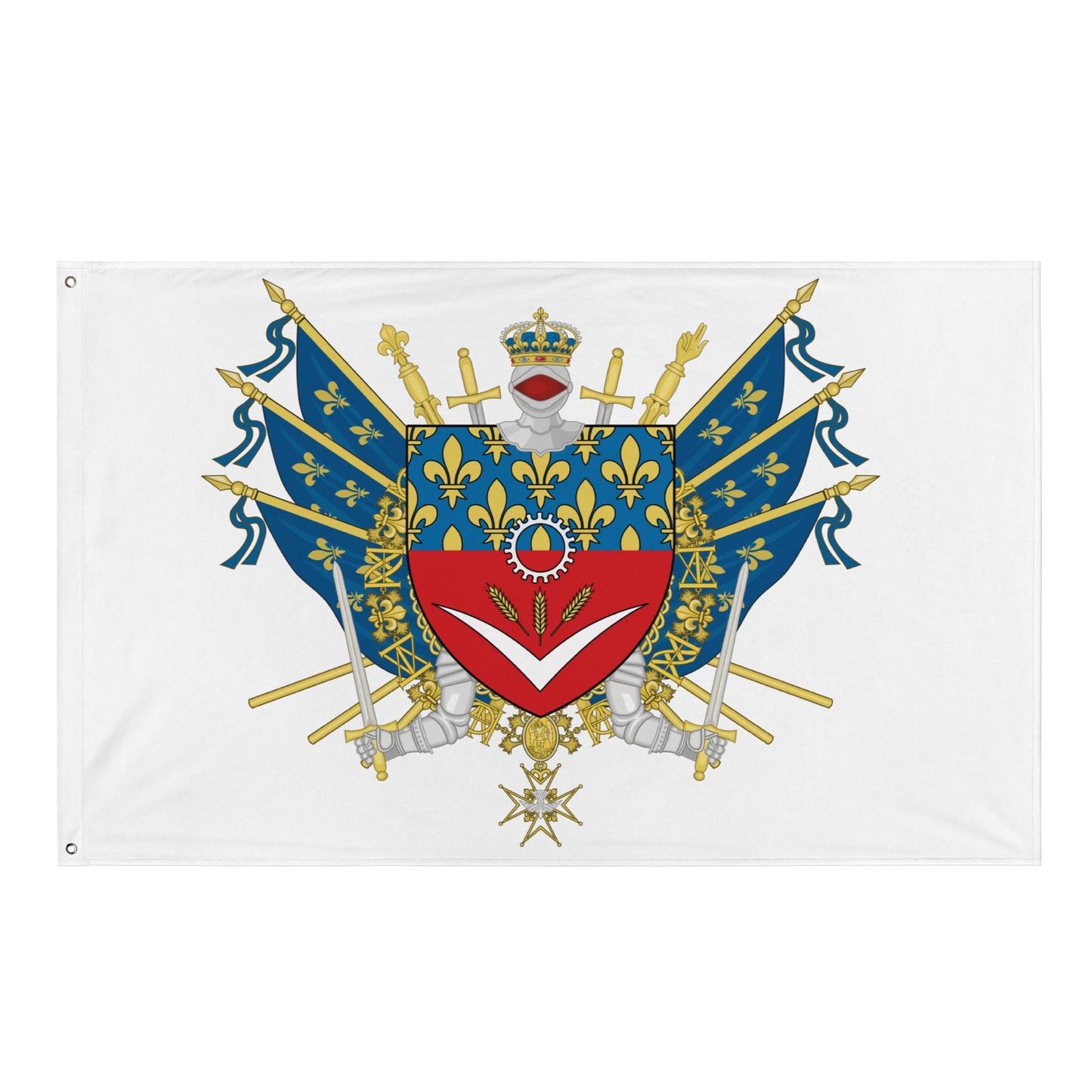 Drapeau - Blason de Seine-Saint-Denis (93)