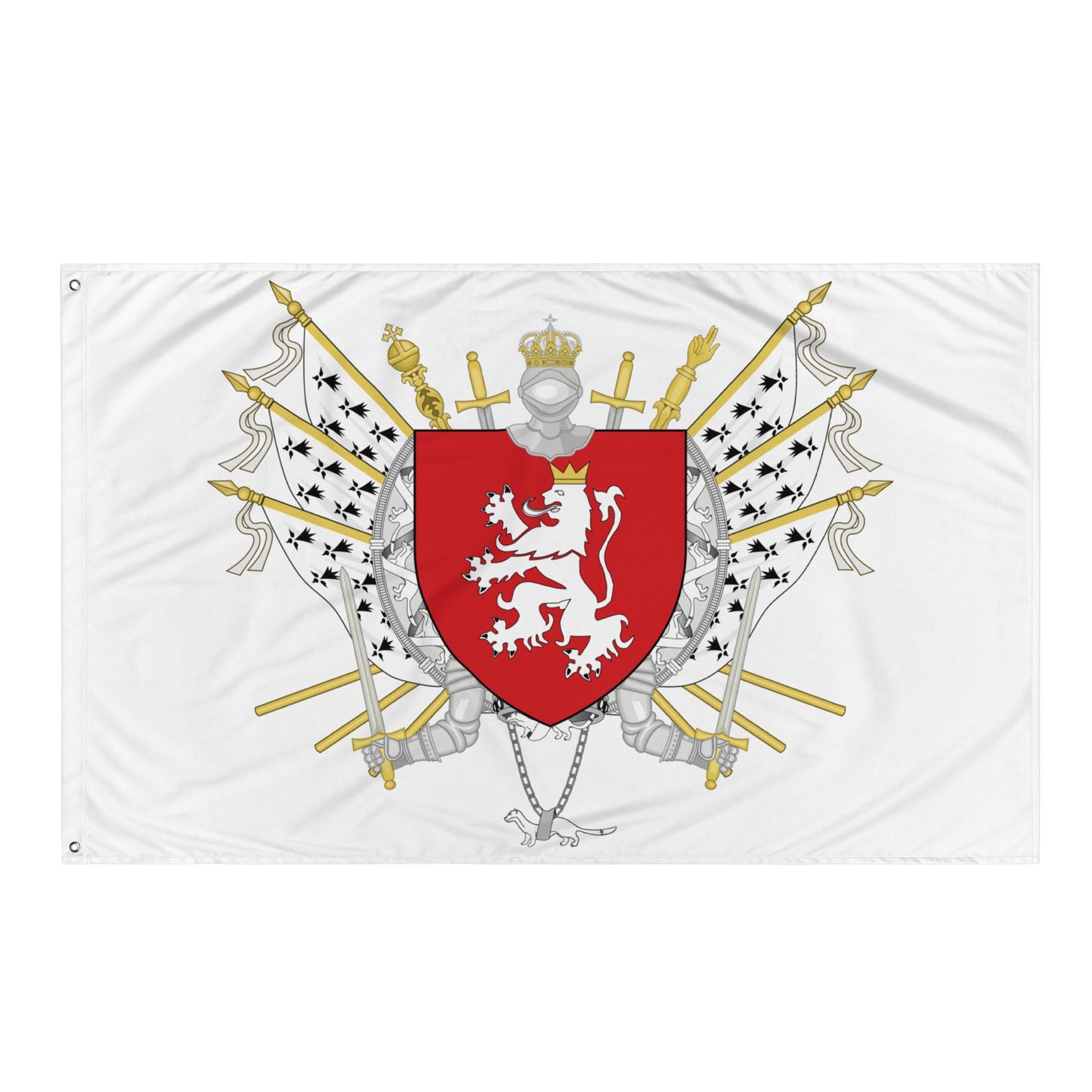 Drapeau - Blason de Vitré (personnalisation)