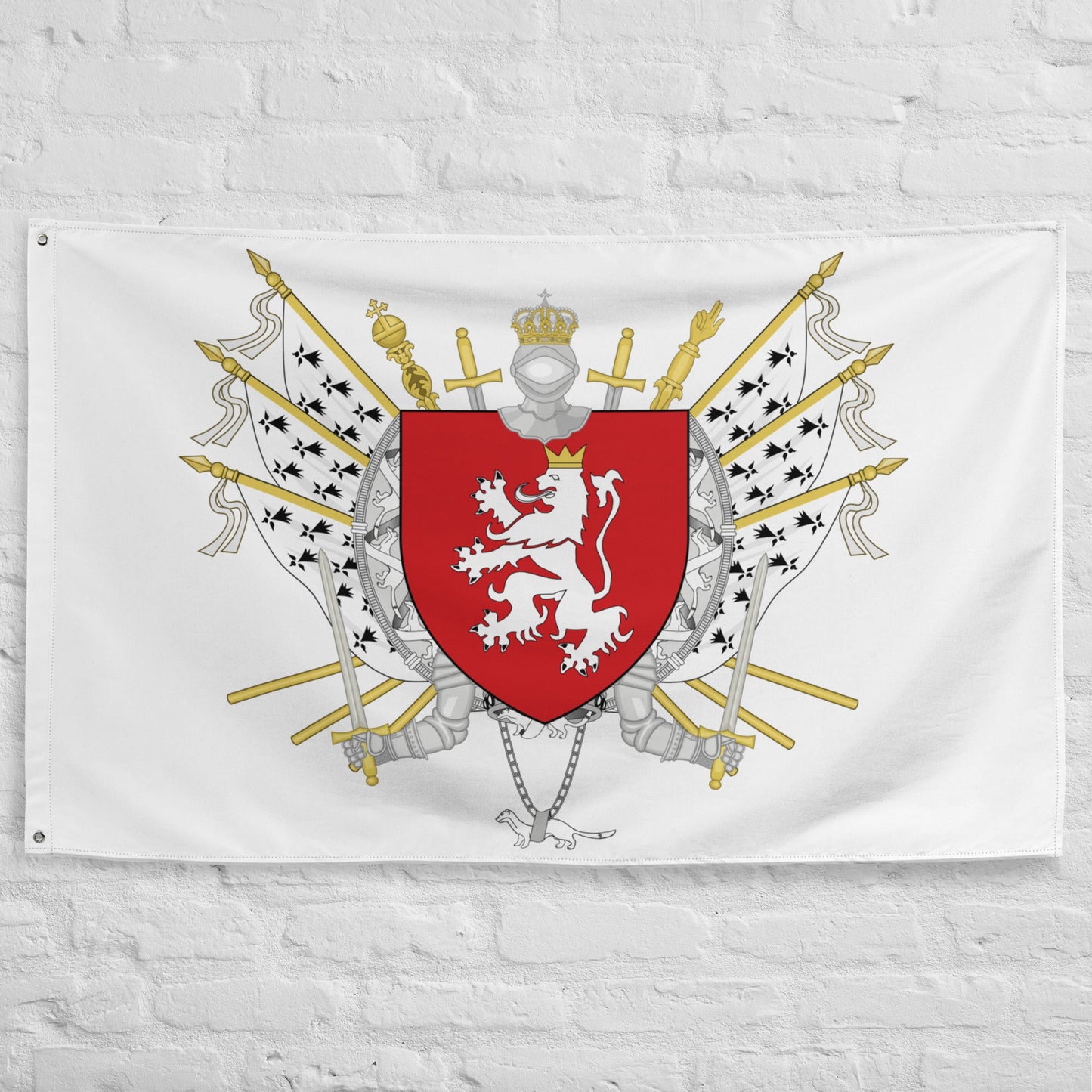 Drapeau - Blason de Vitré (personnalisation)
