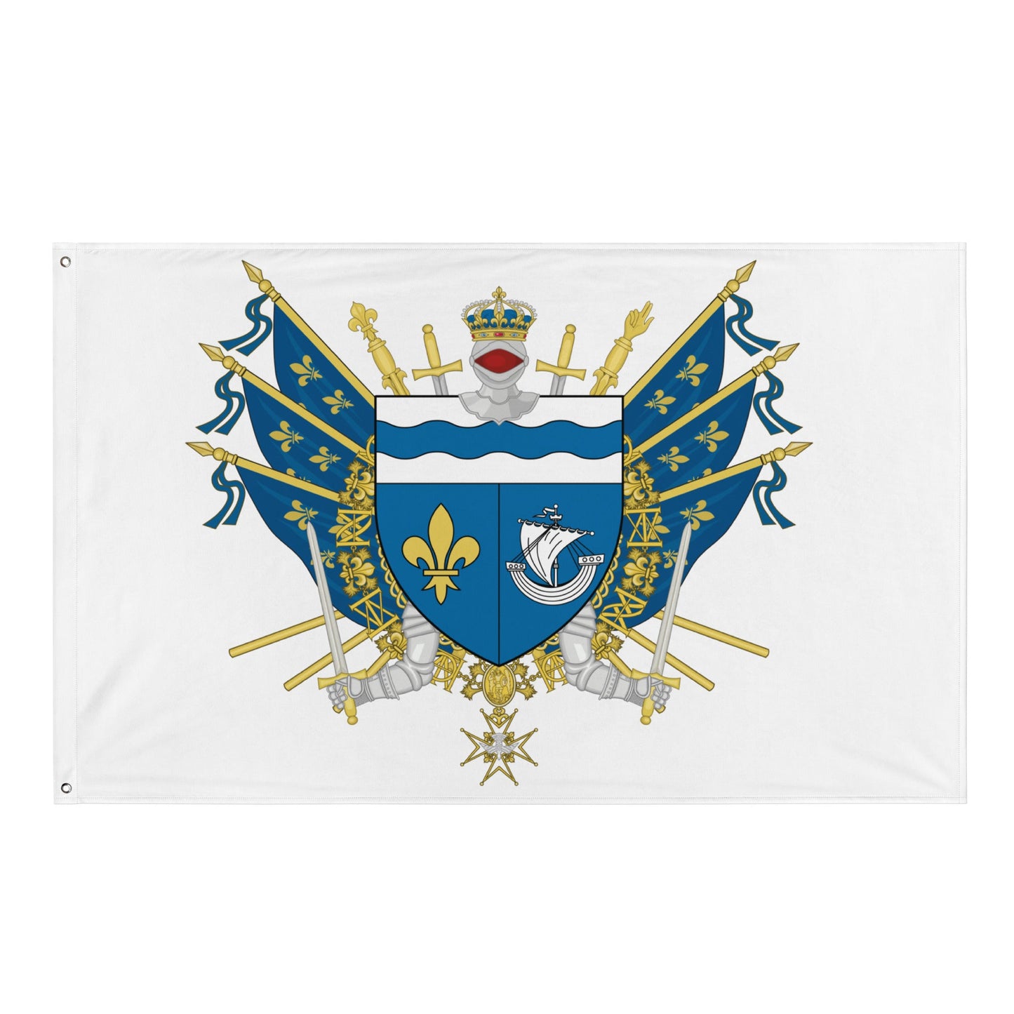 Drapeau - Blason des Hauts-de-Seine (92)