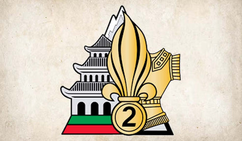 INSIGNE BÉRET 1° REC 1960 Etranger Cavalerie DRAGO Légion Etrangère