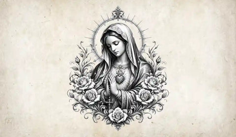 Tatouage de la Vierge Marie : Signification, Dessins et Inspiration