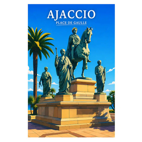 Affiches Ajaccio Vintage Poster Retro