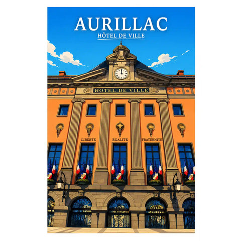 Affiches Aurillac Vintage Poster Retro