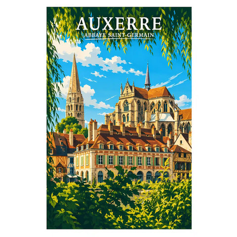 Affiches Auxerre Vintage Poster Retro
