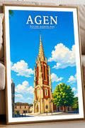 Affiche - Agen - Église Sainte-Foy - affiche agen