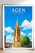 Affiche - Agen - Église Sainte-Foy - affiche agen
