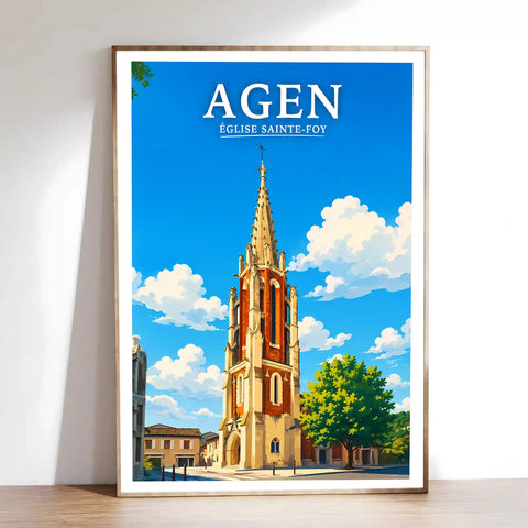 Affiche - Agen - Église Sainte-Foy - affiche agen
