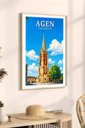 Affiche - Agen - Église Sainte-Foy - affiche agen