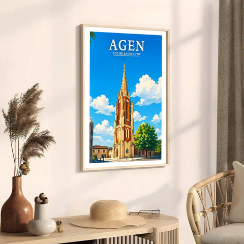 Affiche - Agen - Église Sainte-Foy - affiche agen