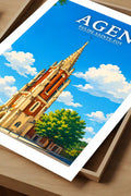 Affiche - Agen - Église Sainte-Foy - affiche agen