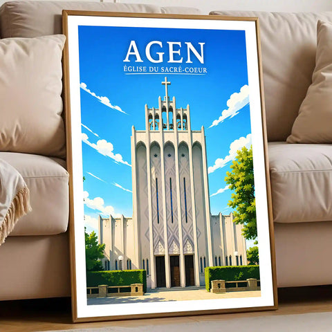 Affiche - Agen - Église du Sacré-Coeur