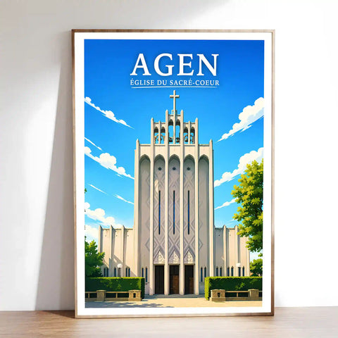 Affiche - Agen - Église du Sacré-Coeur