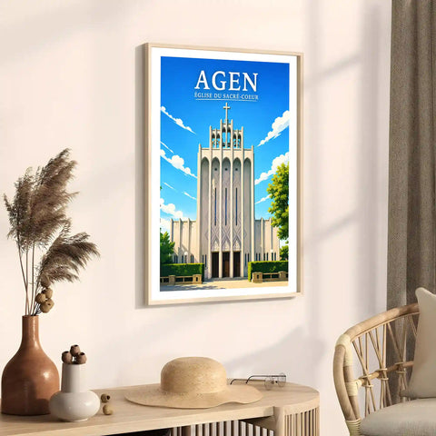 Affiche - Agen - Église du Sacré-Coeur
