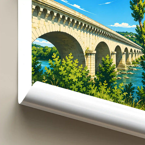 Affiche - Agen - Le Pont Canal