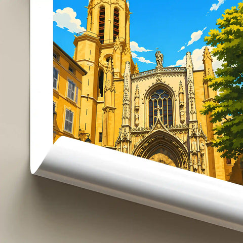 Affiche - Aix-en-Provence - Cathédrale Saint-Sauveur