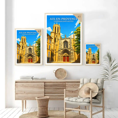 Affiche - Aix-en-Provence - Cathédrale Saint-Sauveur