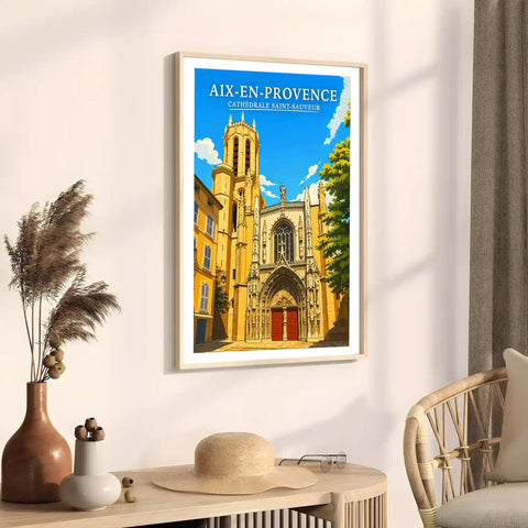 Affiche - Aix-en-Provence - Cathédrale Saint-Sauveur