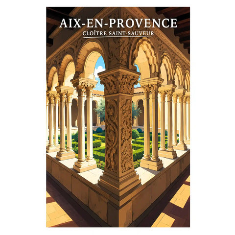 Affiche Aix-en-Provence Cloître Saint-Sauveur
