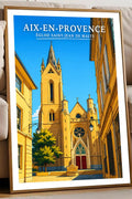 Affiche Aix-en-Provence Église Saint-Jean-de-Malte