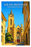 Affiche Aix-en-Provence Église Saint-Jean-de-Malte