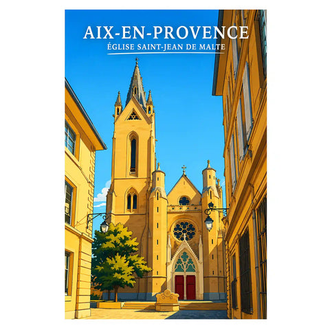 Affiche Aix-en-Provence Église Saint-Jean-de-Malte