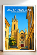 Affiche Aix-en-Provence Église Saint-Jean-de-Malte