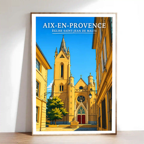 Affiche Aix-en-Provence Église Saint-Jean-de-Malte