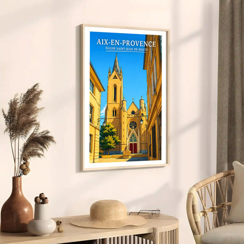 Affiche Aix-en-Provence Église Saint-Jean-de-Malte
