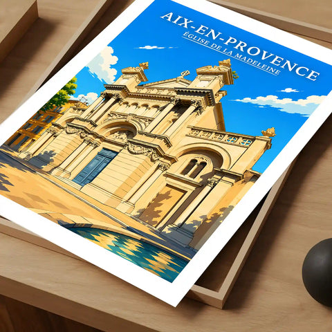 Affiche Aix-en-Provence Église de la Madeleine
