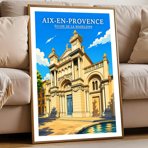 Affiche Aix-en-Provence Église de la Madeleine