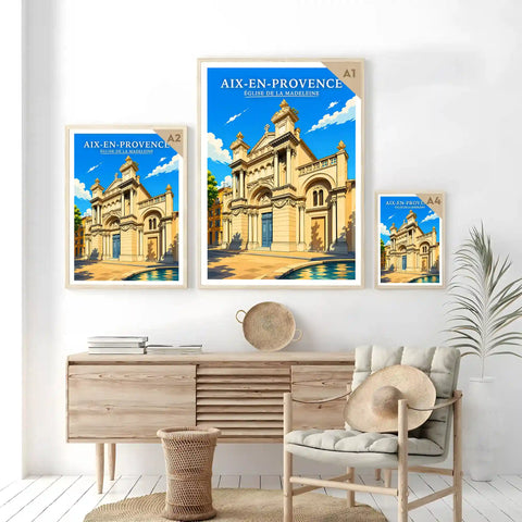Affiche Aix-en-Provence Église de la Madeleine