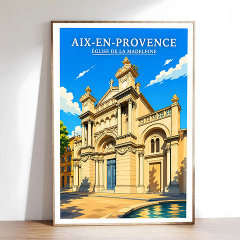Affiche Aix-en-Provence Église de la Madeleine