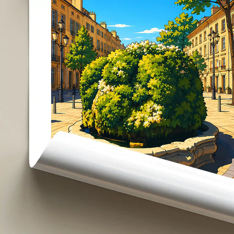 Affiche Aix-en-Provence Fontaine Moussue