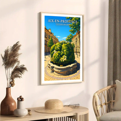 Affiche Aix-en-Provence Fontaine Moussue