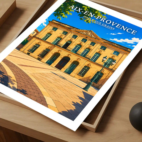 Affiche Aix-en-Provence Halle aux Grains