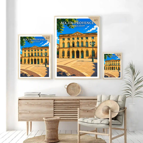 Affiche Aix-en-Provence Halle aux Grains