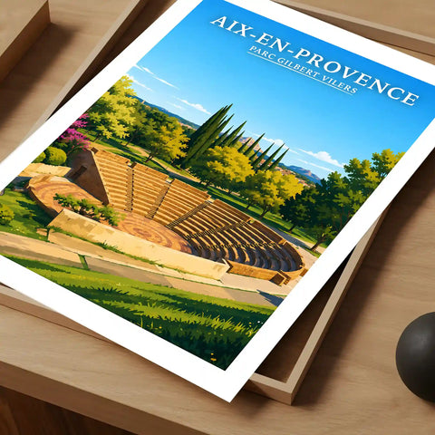 Affiche Aix-en-Provence Parc Gilbert Vilers