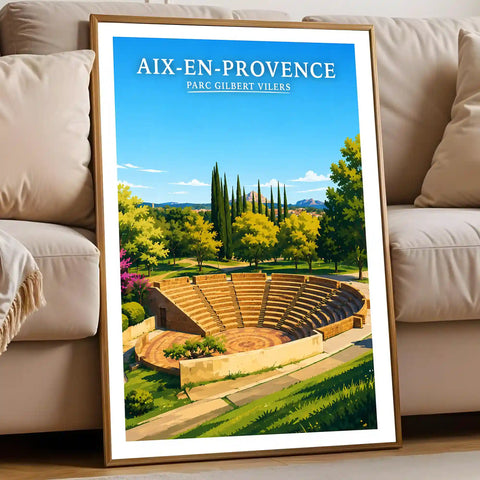 Affiche Aix-en-Provence Parc Gilbert Vilers
